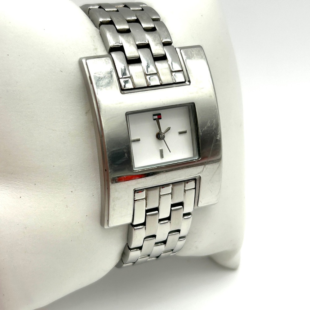 Tommy Hilfiger Watch TH.156.3.14.1105 Womens Silver White Vintage Y2K Good